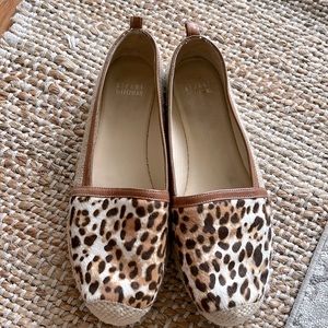 GUV Stuart Weitzman faux fur espidrille flats size 38